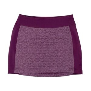 Smartwool Women's Diamond Peak Quilted Skirt Size Small Fig Heather Merino Wool
